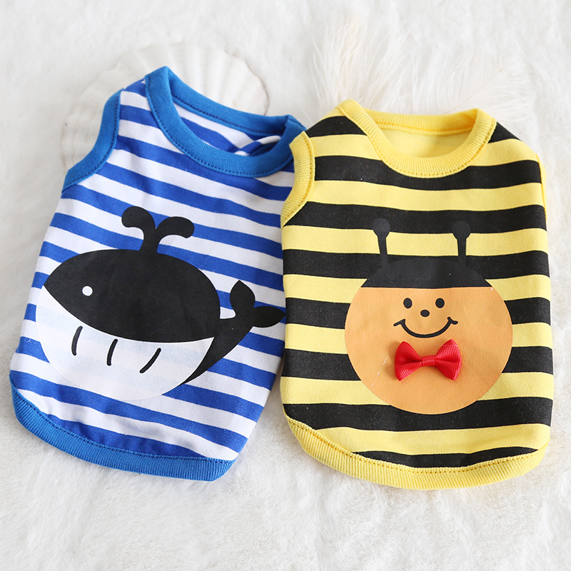 蜜蜂鲸鱼条纹背心