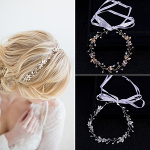 Hairpin hair clip hair accessories for women Jewelry Pin leaf water diamond hair band