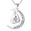 European and American jewelry I love you to moon & back love Moon necklace almighty store explosion model