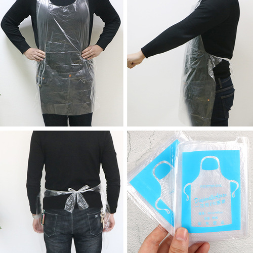 Factory direct sale disposable apron plastic transparent adult thickened 60*95cm independent packaging wholesale