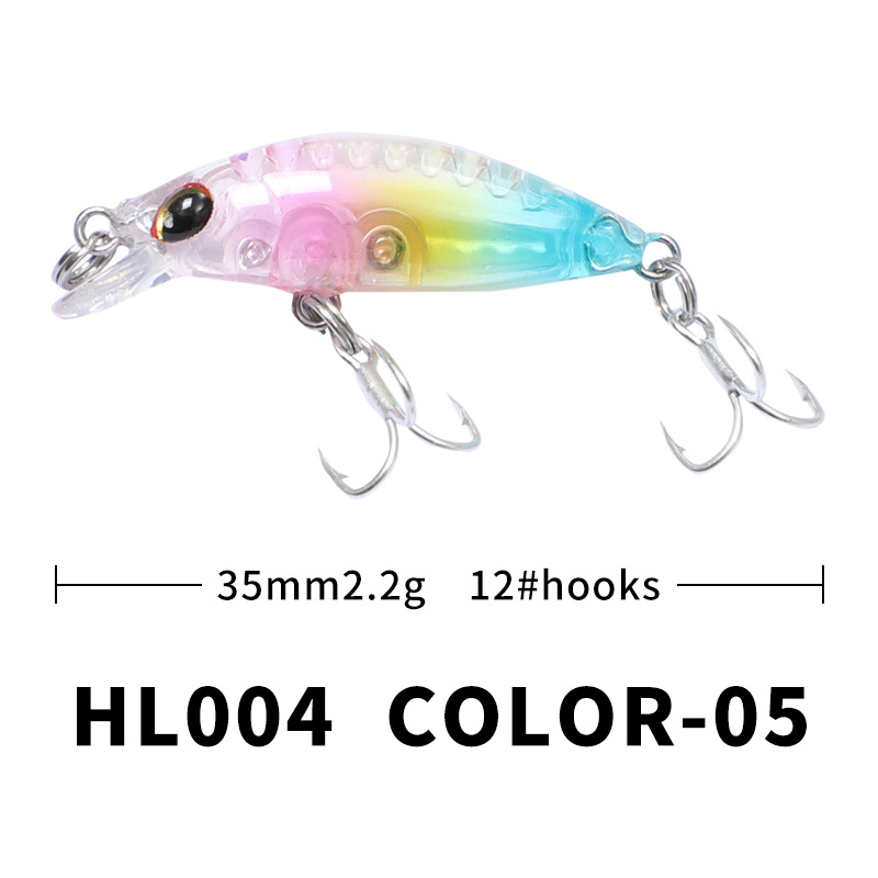 Small Minnow Fishing Lures 35mm 2.2g Hard Plastic Baits Bass Trout Fresh Water Fishing Lure