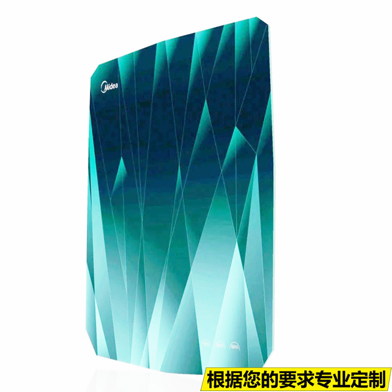 定做净水机显示屏钢化玻璃面板印刷净水机装饰面板UV打印定制加工