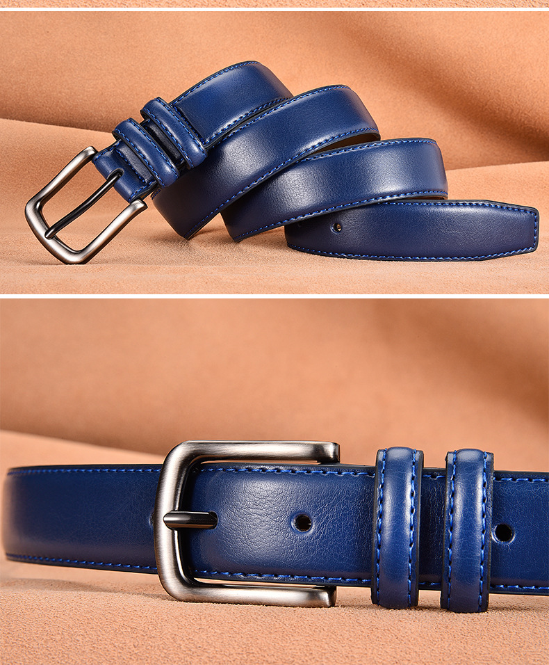 2024 Top Selling Men's Leather Belt in Europe and America Business Men's Leather Belt Fashionable and Casual Versatile Simple Needle Buckle Belt_voghion.com