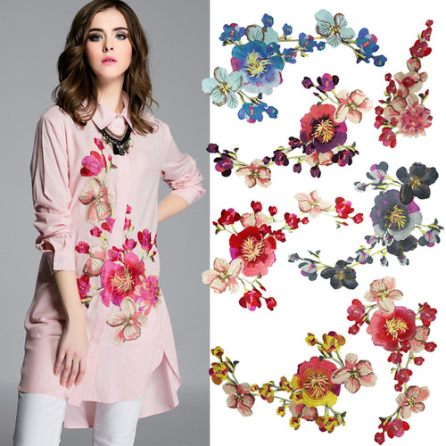 Clothing accessories, embroidered water-soluble lace cloth, hand-sewn cheongsam, heavy industry subsidies for supply of ethnic peony flowers