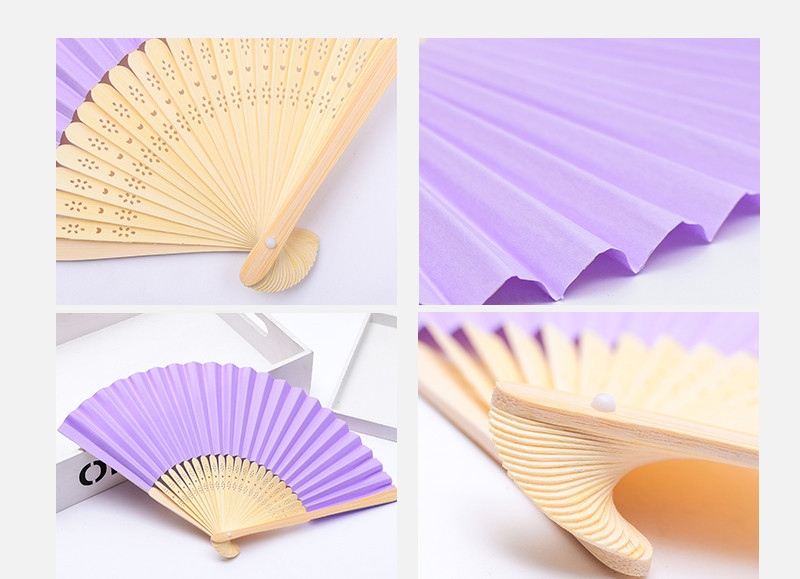 Simple Single-sided Solid Color Candy Color Diy Paper Fan 1 Pieces display picture 3