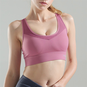 Yoga bra tops Pop up button adjustment sports bra running shock proof fitness professional sports underwear female bra