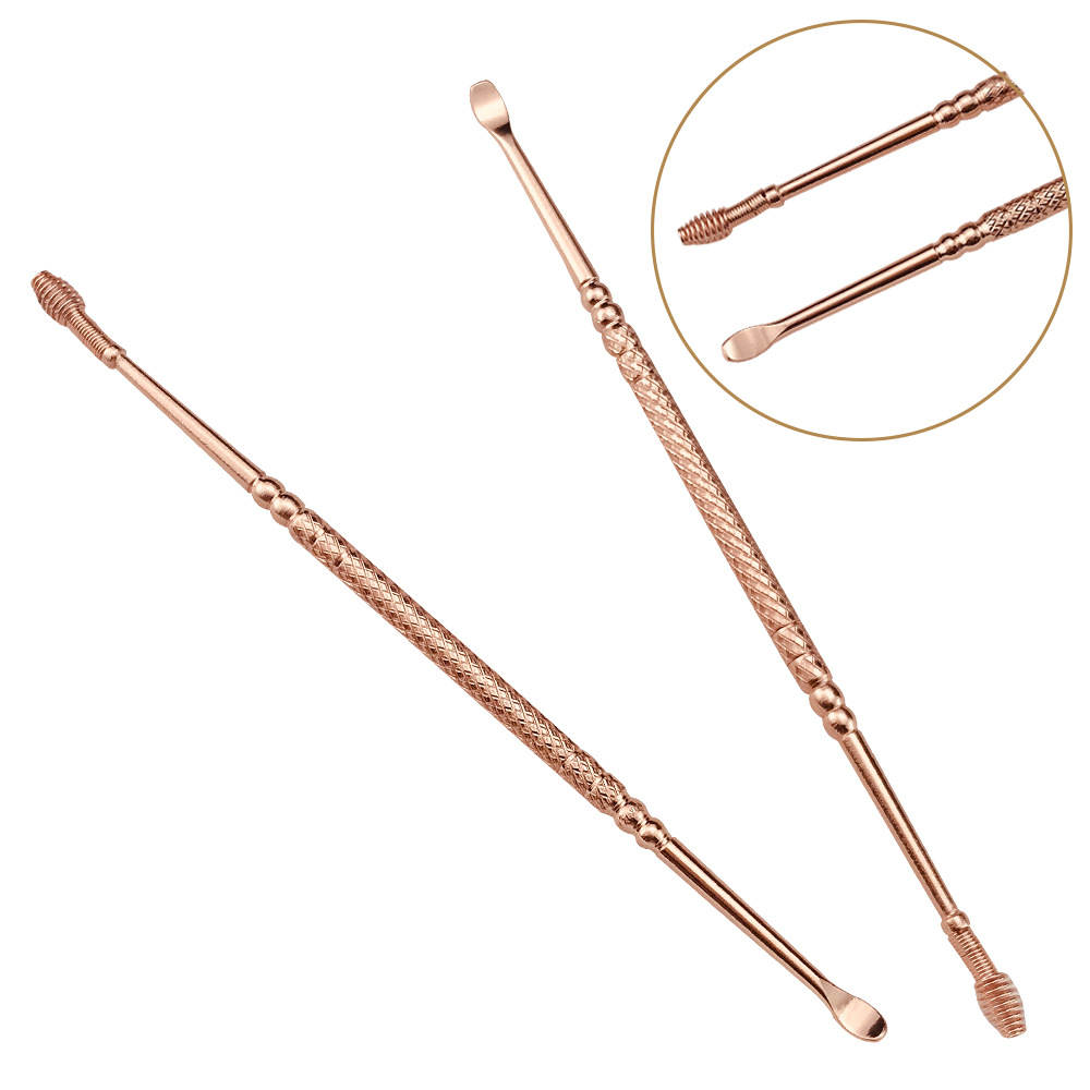 厂家供应不锈钢双头弹簧挖耳勺螺旋耳挖采耳工具挖耳朵掏耳勺耳扒