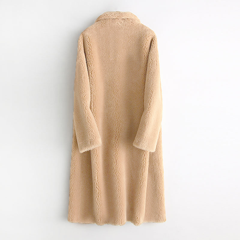 Women's Lambswool Fur Coat, Elegant Long Winter Jacket For Women_voghion.com