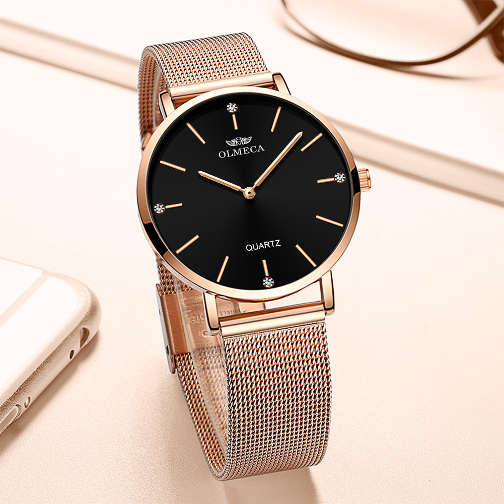 Minimalist Women's Watch - Stainless Steel White Flour