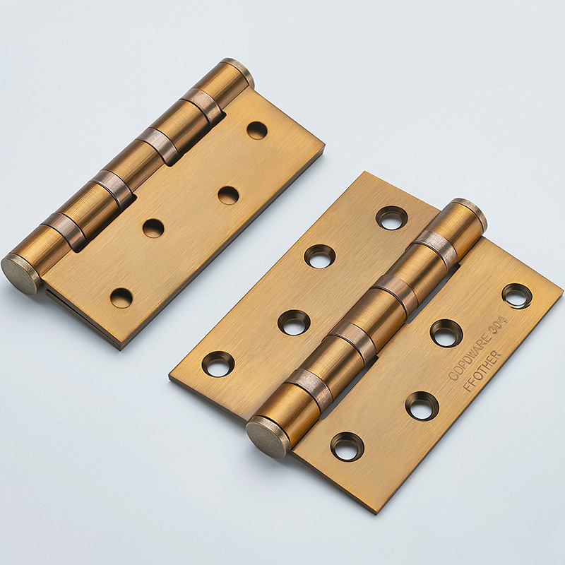 Niño y madre bisagra puerta del dormitorio puerta de madera letra de silencio bisagra 4 pulgadas de acero inoxidable plano abierto de hojas sueltas bisagra plana