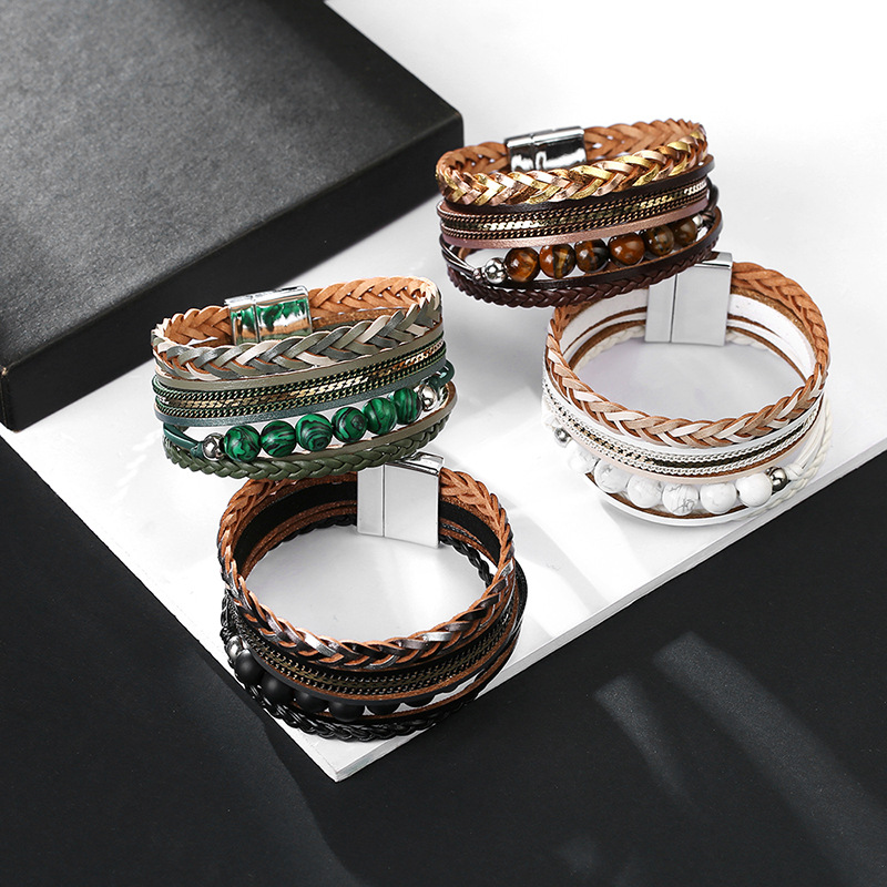 Bohemian Style Multilayer Woven Leather Bracelet