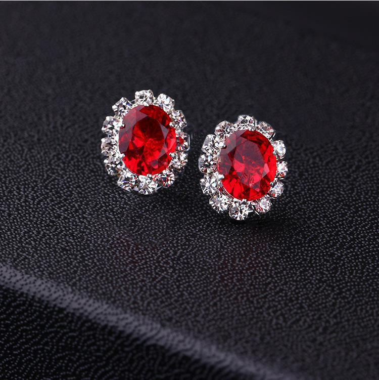 1 Paire Style Simple Fleur Alliage Placage Strass Femmes Boucles D'oreilles display picture 10