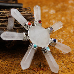 歐美個性白水晶塔六角柱 水晶擺陣擺件 速賣通外貿貨源