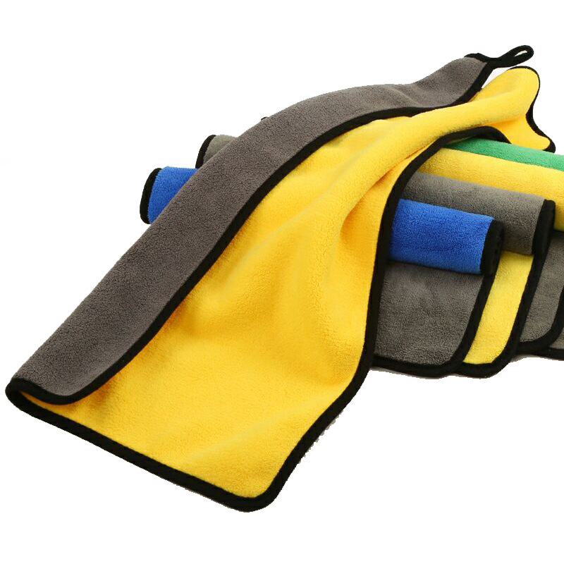 洗车毛巾 厂家批发珊瑚绒加厚擦车巾吸水汽车车用双面绒洗车毛巾