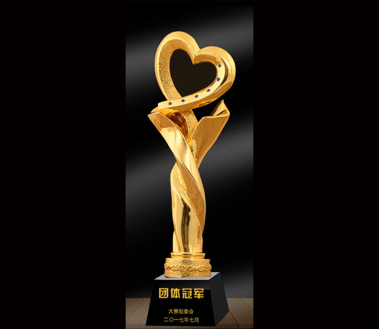 2019新款年会颁奖树脂奖杯创意定制电镀金属工艺品树脂奖牌大拇指