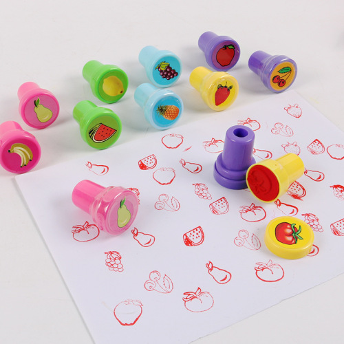 (Fruit) Cute Cartoon Seal Kindergarten Teacher Comments for Children and Students Baby Encouragement Seal with Words No Need