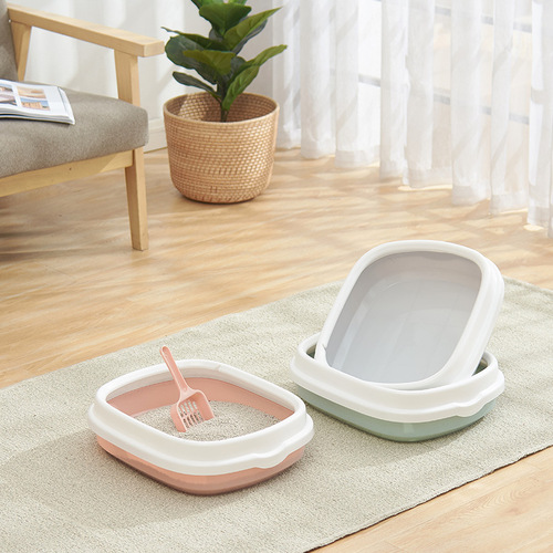 Pet Supplies Amazon’s new semi-enclosed cat litter box, cat toilet with litter scoop, cat litter box online store agent