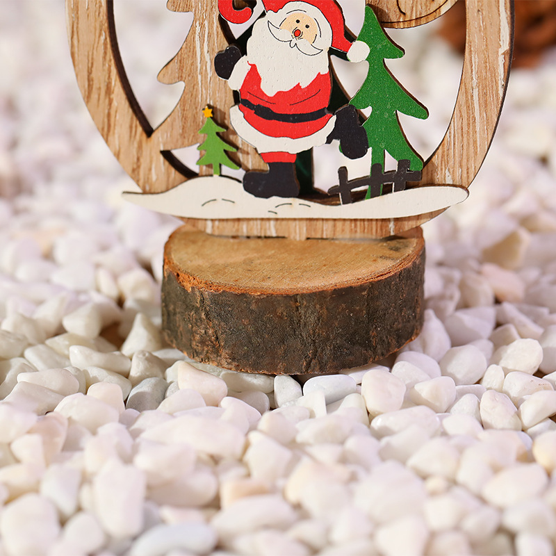 Weihnachten Süß Schneemann Holz Gruppe Ornamente 1 Stück display picture 10