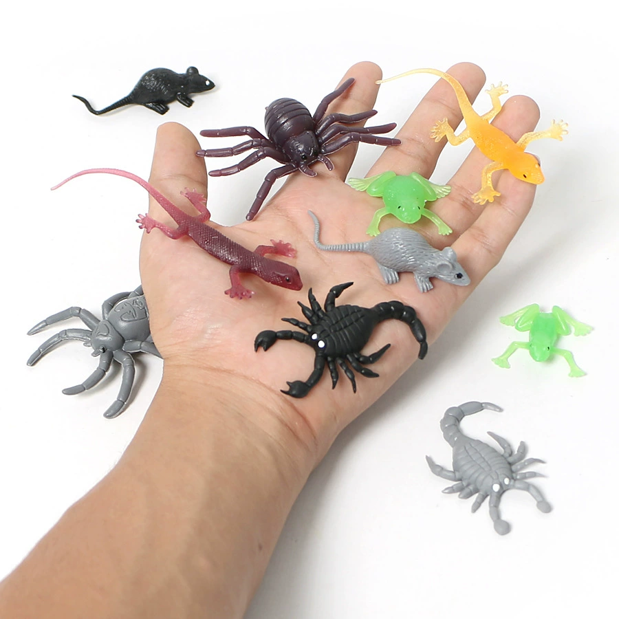 Realistic mold plastic, toy from soft rubber, doll, spider, scorpion