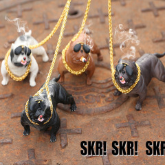 汽車擺件惡霸犬車載擺件鬥牛犬車內個性裝飾品社會狗高檔汽車用品