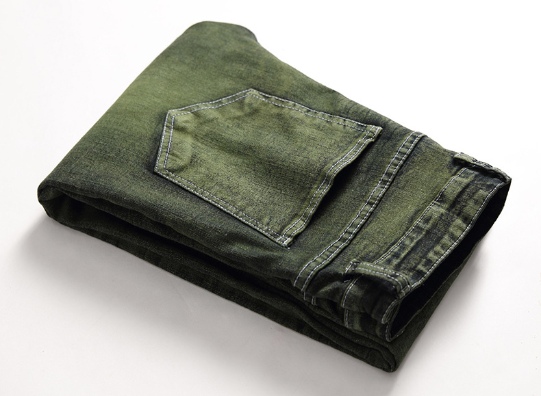 Jeans homme coupe droite pantalon denim élastique décontracté_voghion.com