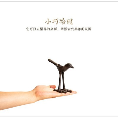 Creative metal cast iron candle holder, retro nostalgic birthday gift, iron candle holder, bird high-foot candle holder