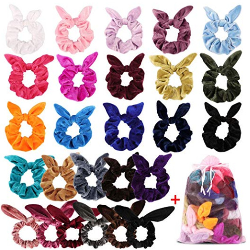 New Fashion Gold Velvet Steel Silk Rabbit Ear Flannel Korean Simple Fashion Cheap Hair Ring Wholesale display picture 23