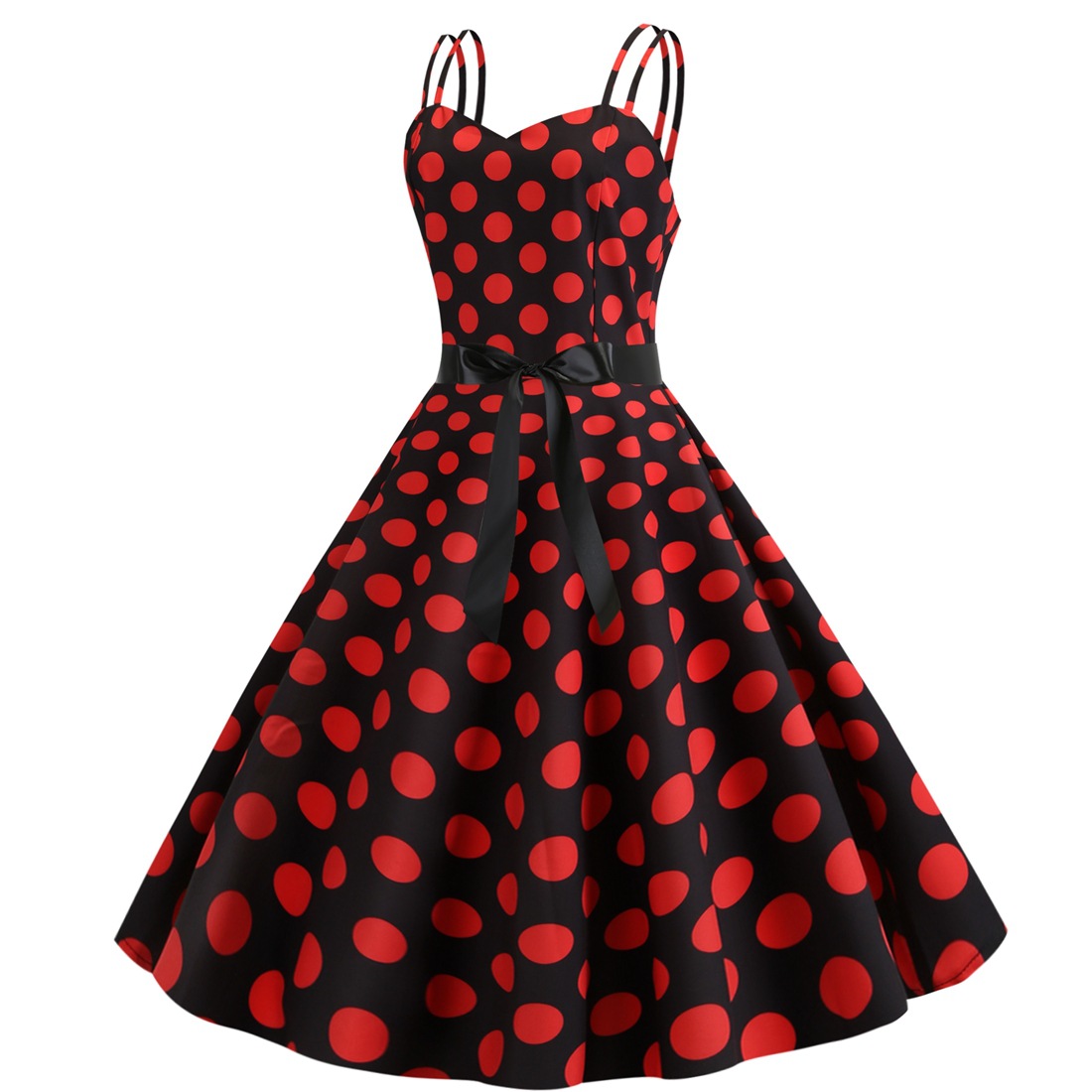 button up dress black Women's Black, Long-Sleeve Form-Fitted Dress Shirt main image 0