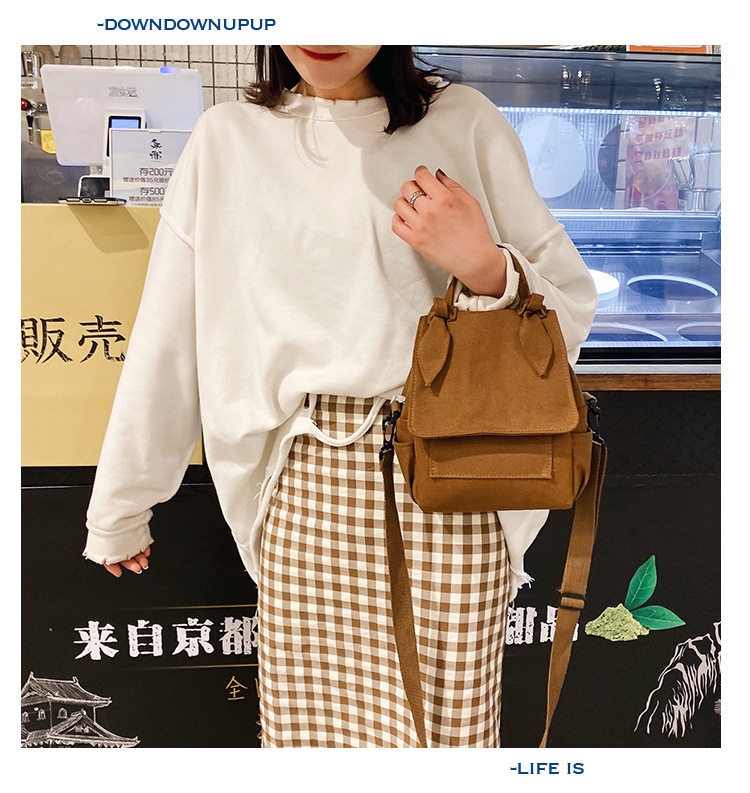 Korean New Fashion Simple And Versatile Solid Color Girl Canvas Shoulder Bag Student Bag display picture 37