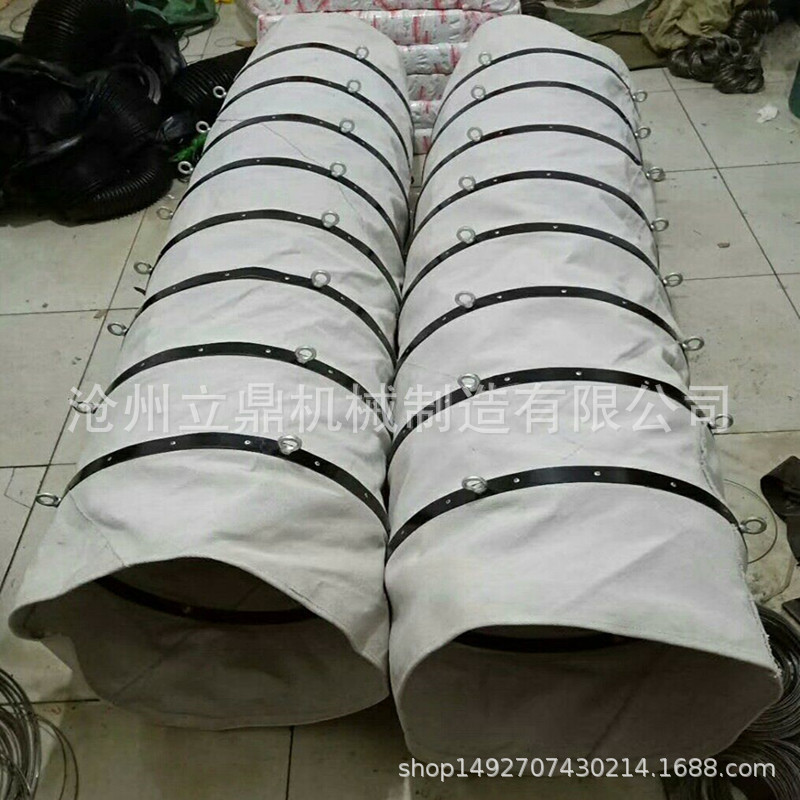 圆形耐高温伸缩软连接 防火帆布软连接 方形帆布风筒软连接