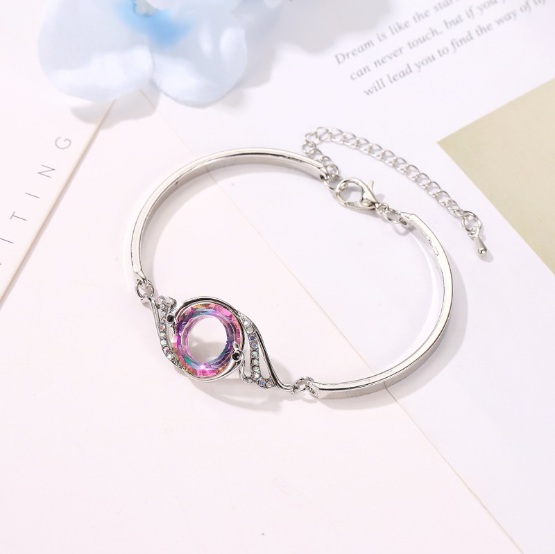 New Bracelet Colorful Crystal Peacock Gradient Bracelet National Style Bracelet Wholesale Nihaojewelry display picture 3