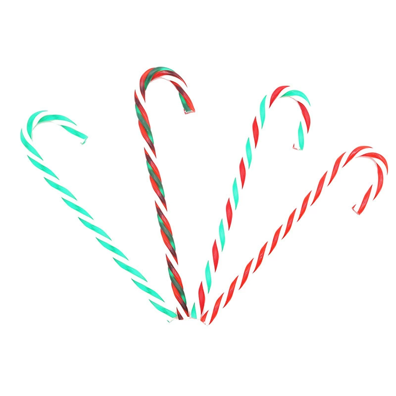 Christmas candy cane decoration, PS plastic, 15 cm, red‑white or mixed colors, bulk or packed