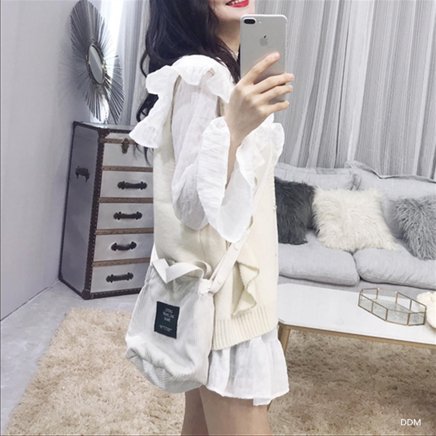 Gilet femme en Mouton cachemire - Ref 3316450 Image 40