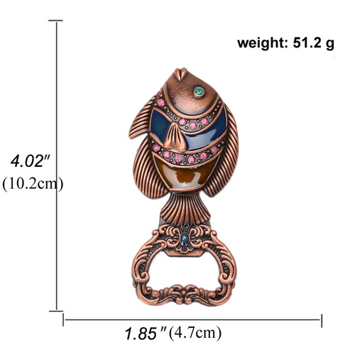 Father's Day gift tropical fish beer bottle opener refrigerator magnet ktv bar multi-function alloy beer opener