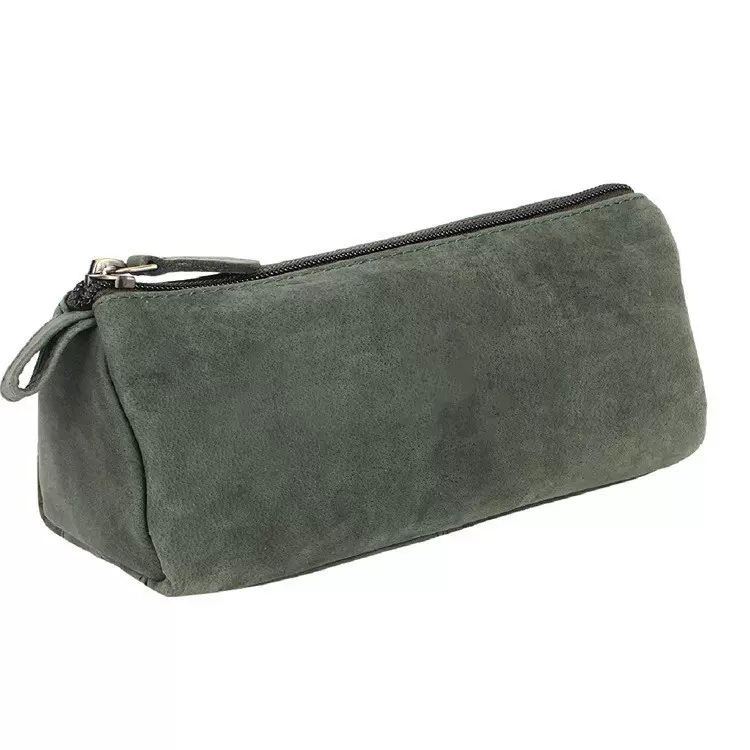 皮革pu笔袋 文具三角形创意笔袋 定制笔袋 多功能带拉链学生文具