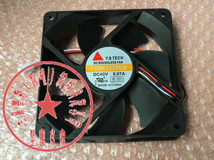 台湾元山12025 12cm12厘米 机箱电源风扇 48V 0.07A FD481225LB