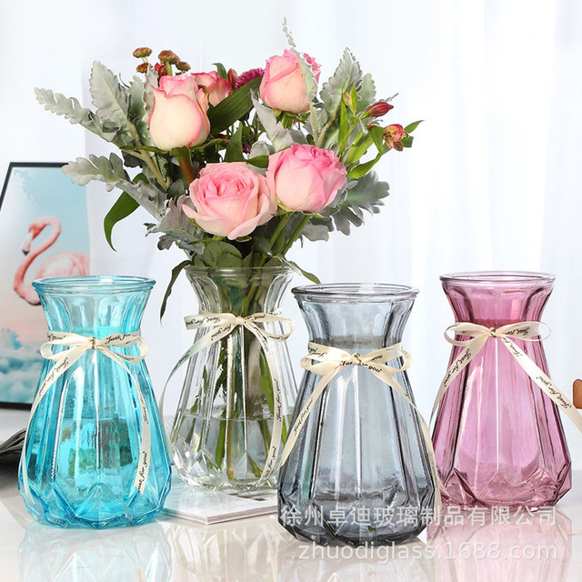 玻璃花瓶透明欧式蓝色大小号满天星水培干花餐客厅摆件鲜花插花瓶 价格 厂家 哪里买 我有货 B 5yoho Cn
