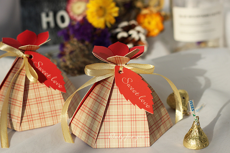 13g Weight Valentine's Day Plaid Flower Paper Wedding Gift Wrapping Supplies