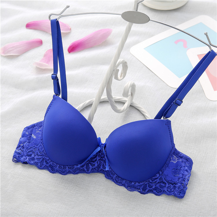 Solid Color Underwire Bra Sexy Stereotype Gather Breathable Bra display picture 5