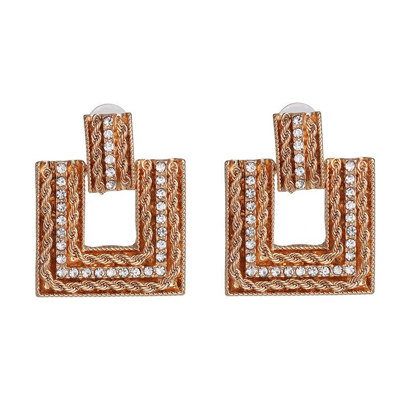 Fashion Geometric Trend Retro Metal Stud Earrings display picture 6