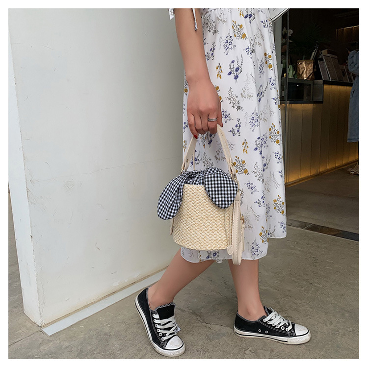 New  Straw Woven Shoulder Diagonal  Straw Woven Bag display picture 15