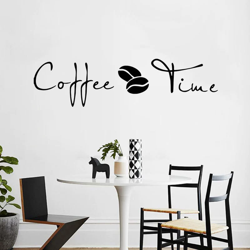 COFFEE TIME английская наклейка на стену кафе кухня декор и компоновка уточненная наклейка на стену чтобы удалить FX1344