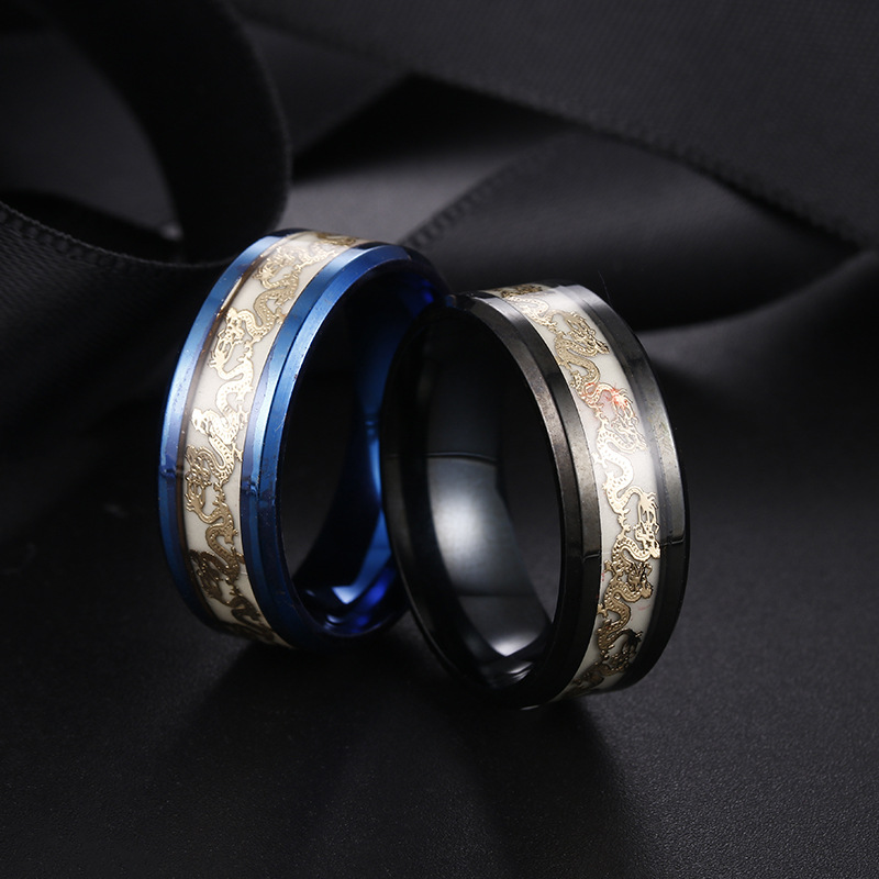 Daily, Festival Occasion Animal 304 Stainless Steel Blue Plating Black Plated Unisex