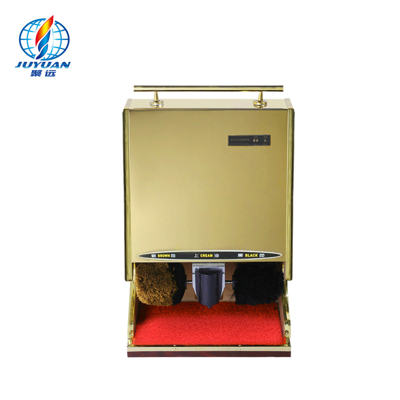 聚远擦鞋机器自动全自动擦鞋机公用酒店电动感应大堂钛金刷鞋机器|ms