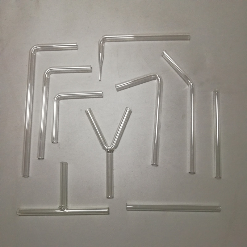 玻璃导管45度60度90度120度直型Y型T型尖嘴弯管定做玻璃教学仪器