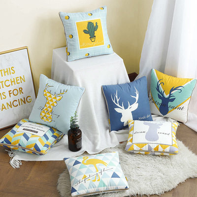 北歐簡約多功能抱枕被ins少女兩用辦公室汽車折疊空調被沙發靠枕