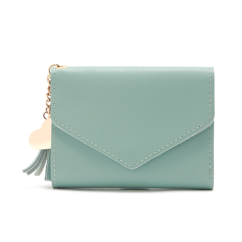 Korean Solid Color Short Tassel Wallet Wholesale display picture 15