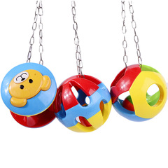Xin Parrot Toy Ball, Chewing Toy, Bell Ball, Foot Grab Toy Bird Cage Ornament, Bird Toy