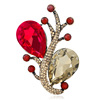 High-end pin, brooch, suitable for import, wish, European style, bright catchy style, diamond encrusted
