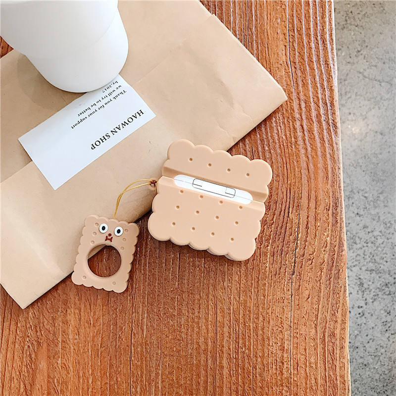 Airpods Pro 3rd Generation Cute Biscuit Silicone Earphone Protective Case For Airpods2 display picture 16